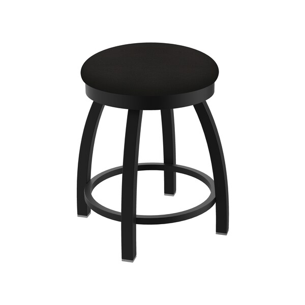 18" Swivel Vanity Stool, Black Wrinkle, Canter Espresso Seat